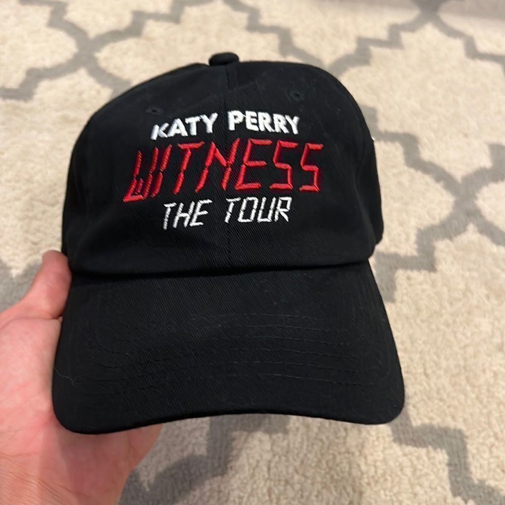 Katy Perry witness tour Cap adjustable baseball cap black embroidered NWT Nissi